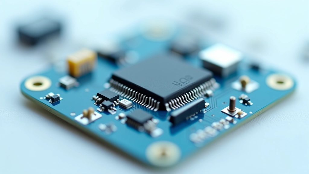 Detalizēts skats uz sensora komponenti ar mikrokontrolleri un datu pārraidīšanas komponentiem