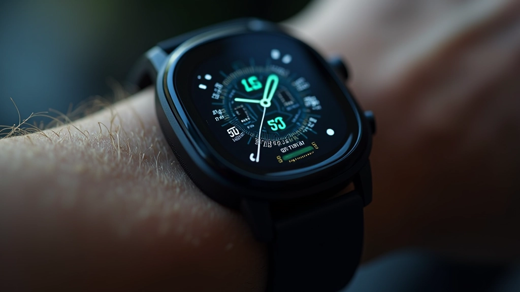 Tuvplāns no viedā fitnesa izsekotāja sensora ar tehnisko komponentu redzamību