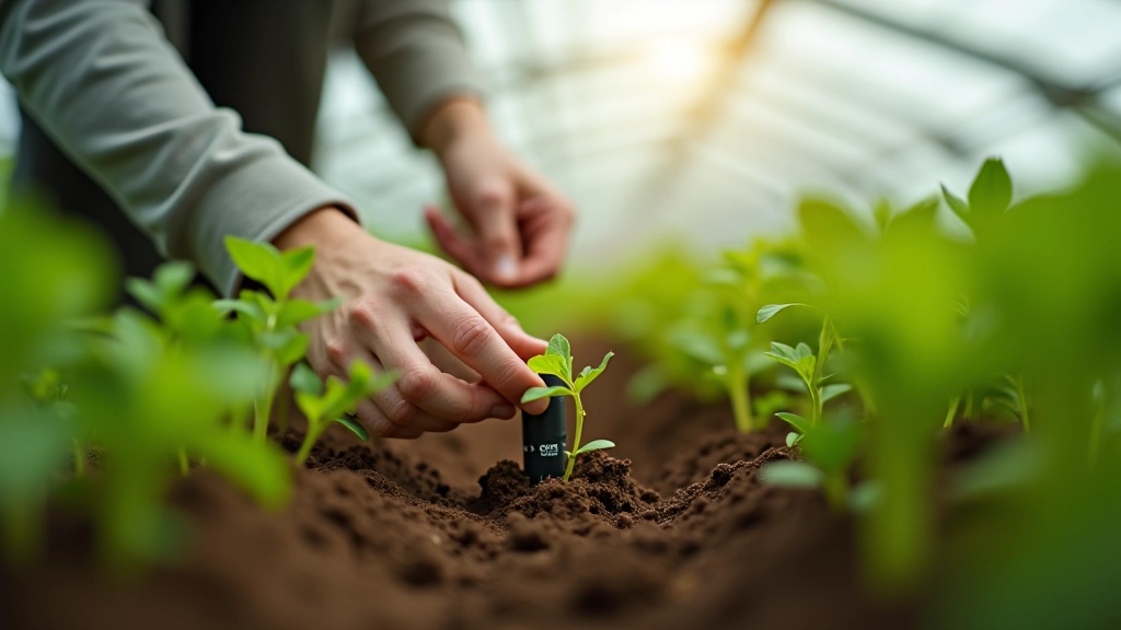 Viedā lauksaimniecības sensoru uzstādīšana siltumnīcā, rāda, kā iestādīt mitruma un temperatūras sensorus